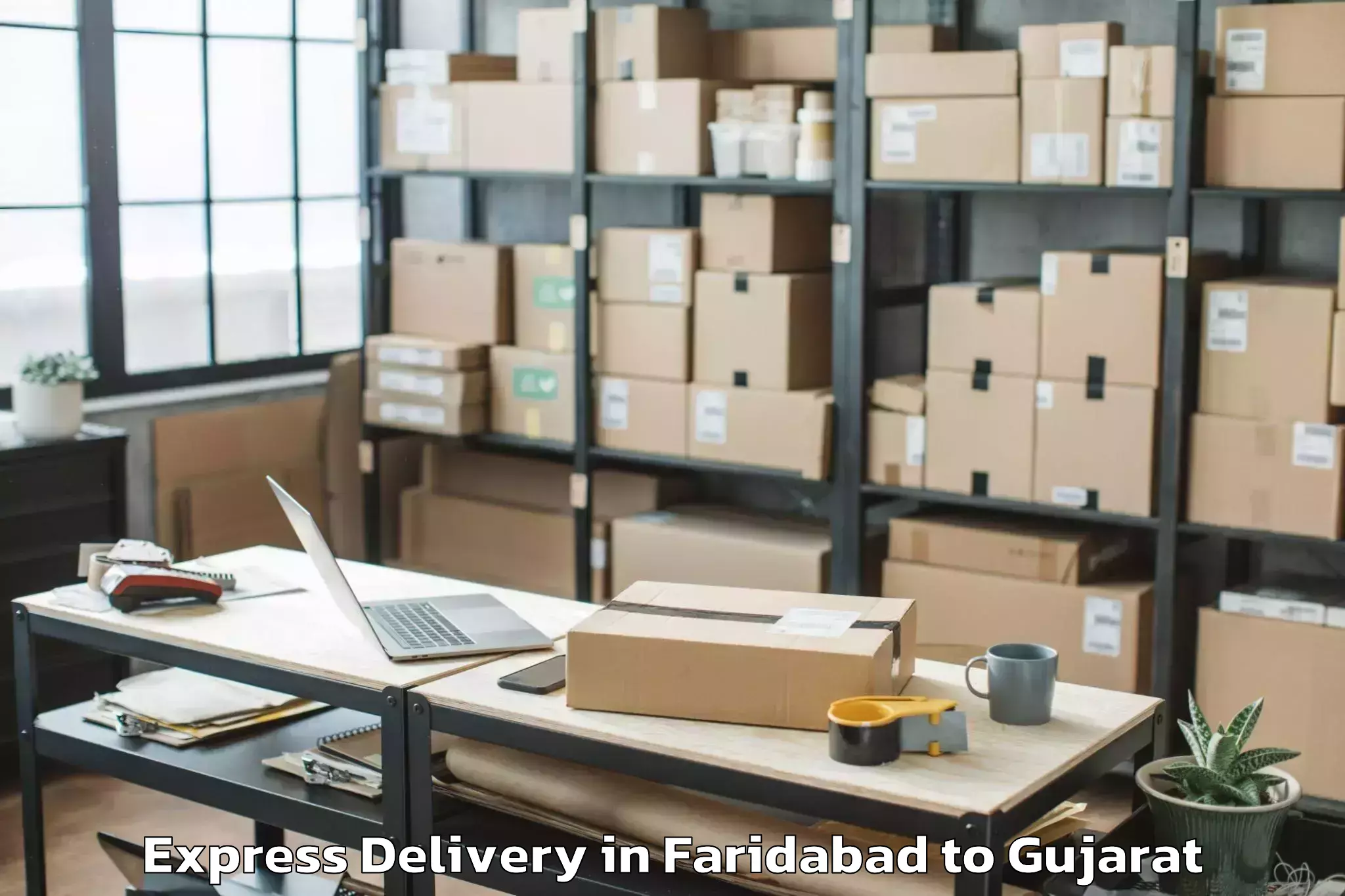 Get Faridabad to Dhoraji Express Delivery